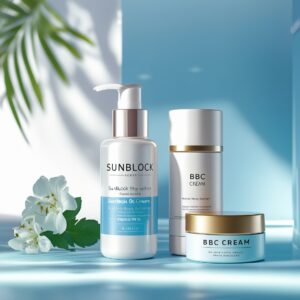 Sunblock and BBC cream